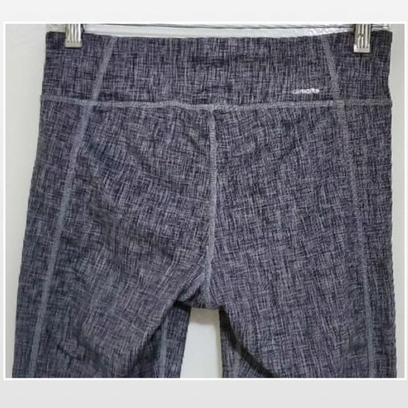 Adidas Pants Athletic Capri Womens Medium Grey White Active Cropped Pocket - Picture 9 of 12